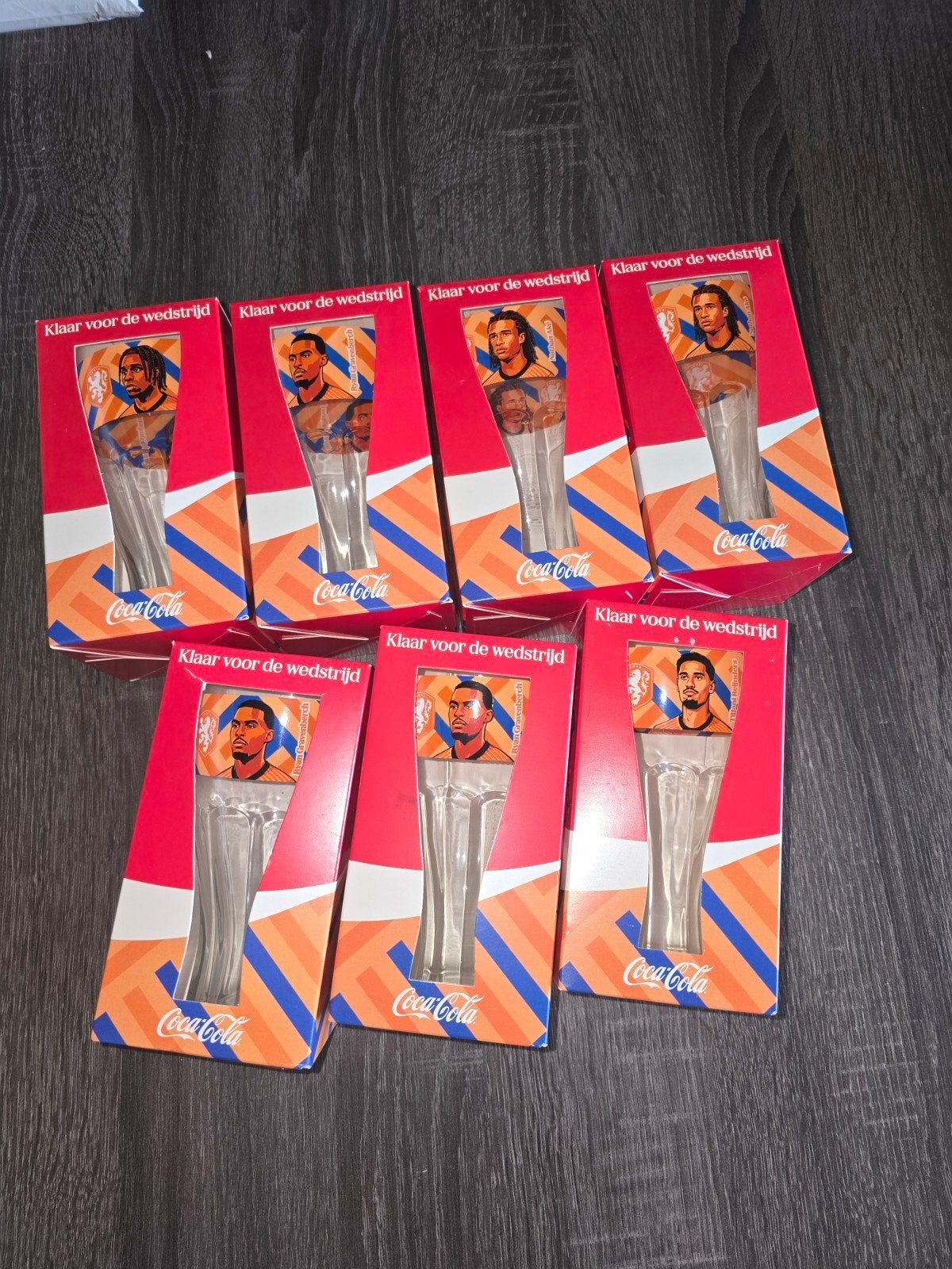 Coca-Cola Glazen WK Voetbal Oranje Spelers (7 stuks), Verzamelen, Ophalen of Verzenden, Nieuw