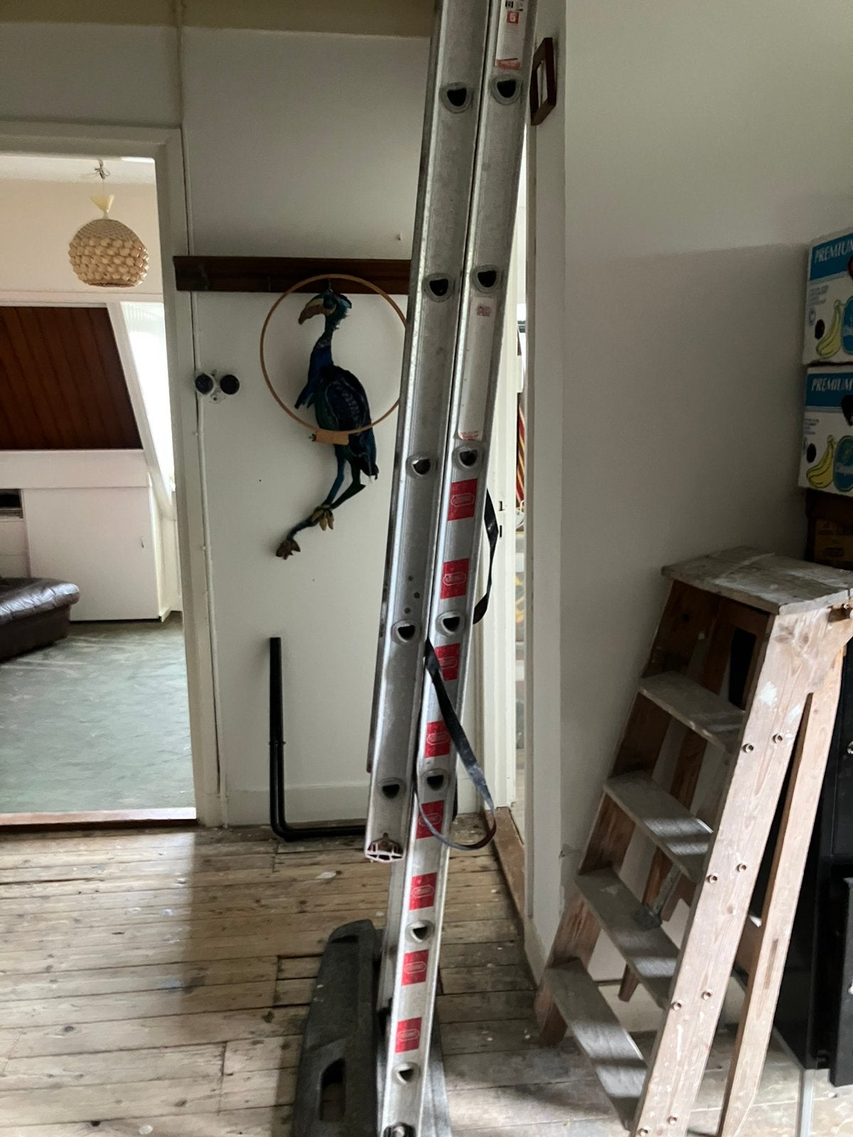 Uitschuifbare Altrex ladder 2x14 treden, Ophalen, Gebruikt, Ladder, Opvouwbaar of Inschuifbaar