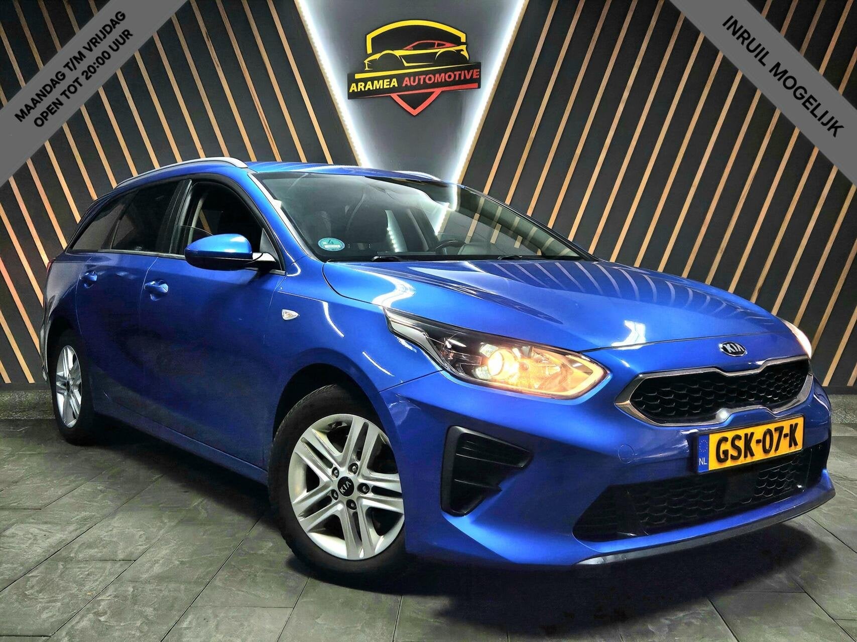 Kia cee'd SW 1.0t|Stuur&Stoelverwarming|Carplay|Camera|Lane, Auto's, Voorwielaandrijving, Gebruikt, Euro 6, Blauw