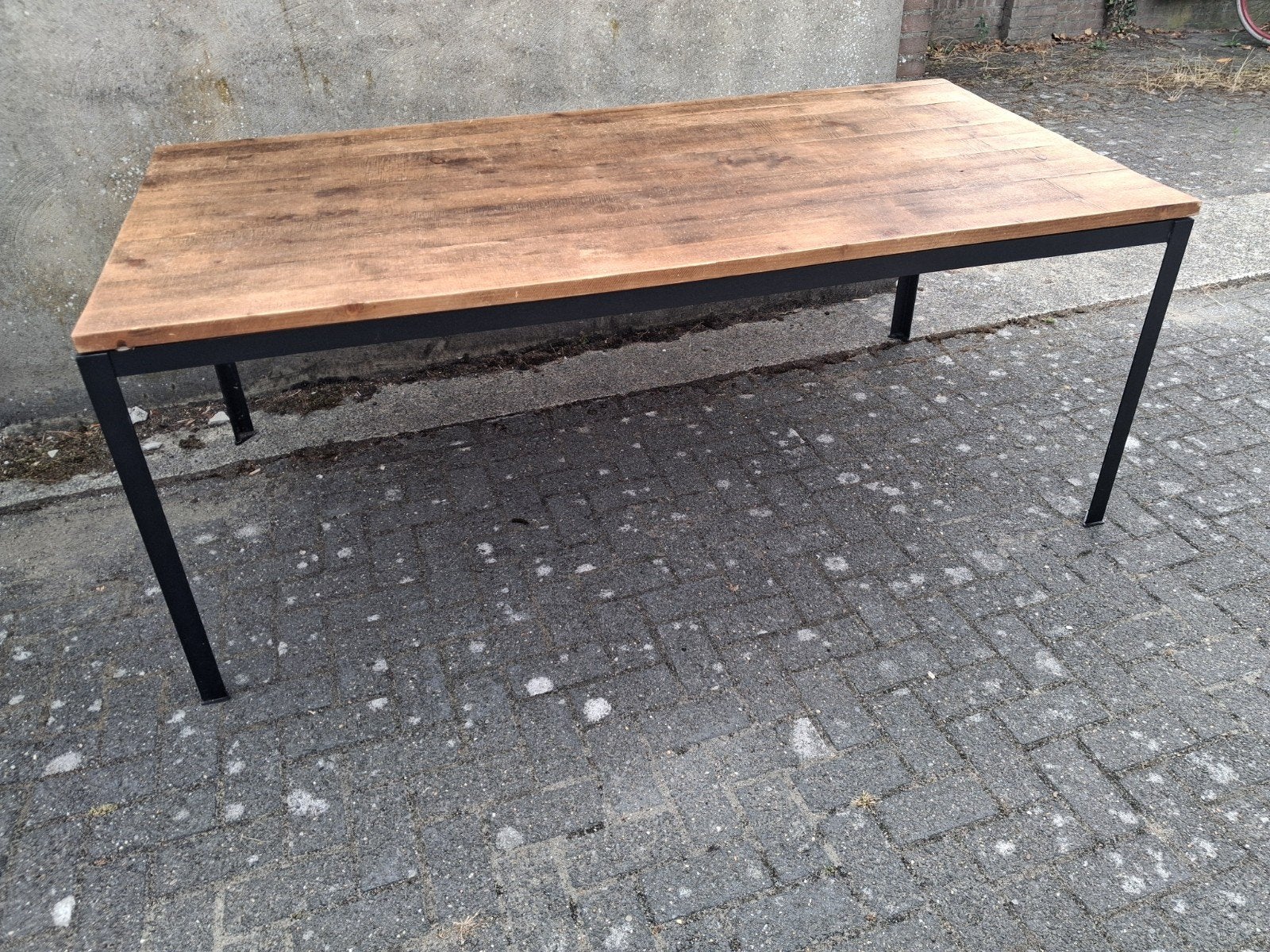 eettafel 2 x 1 meter, Ophalen of Verzenden, 25 tot 50 cm, Rechthoekig, 200 cm of meer
