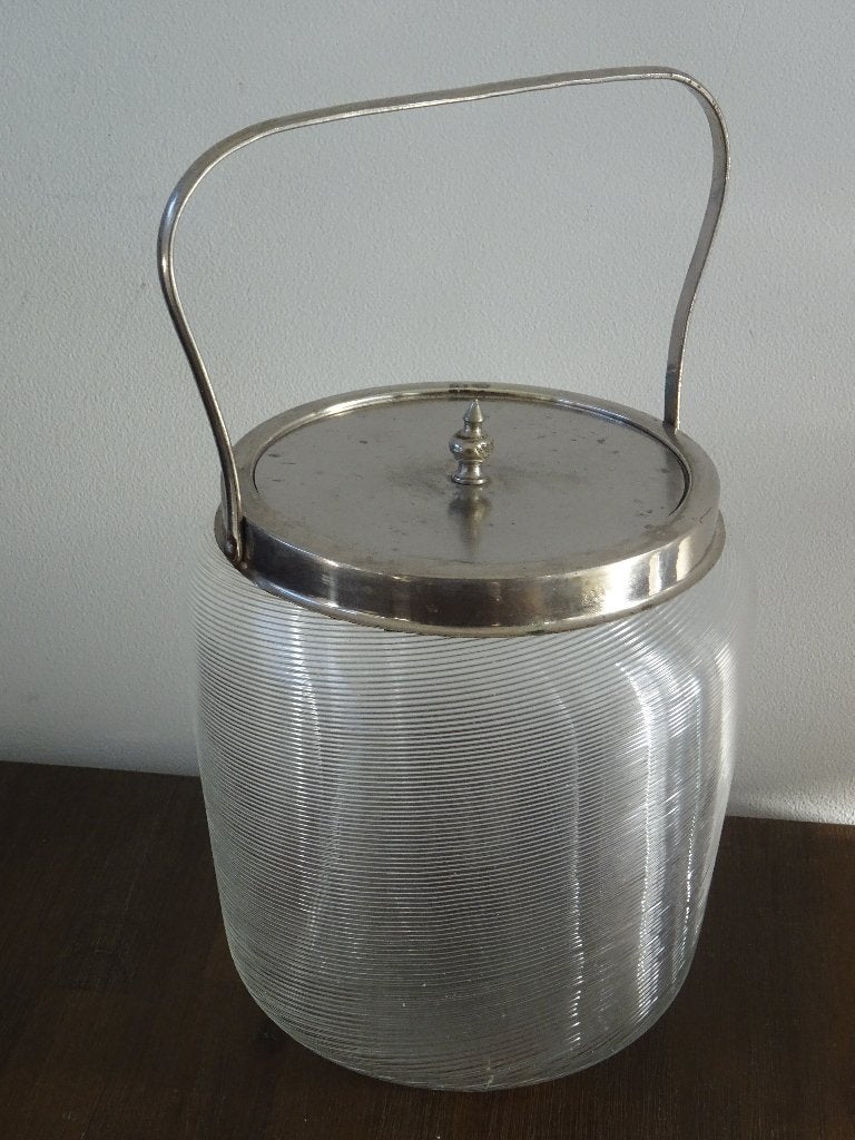 draadglas koekjespot glazen pot met deksel koekjes snoep, Antiek en Kunst, Antiek | Glas en Kristal, Ophalen of Verzenden