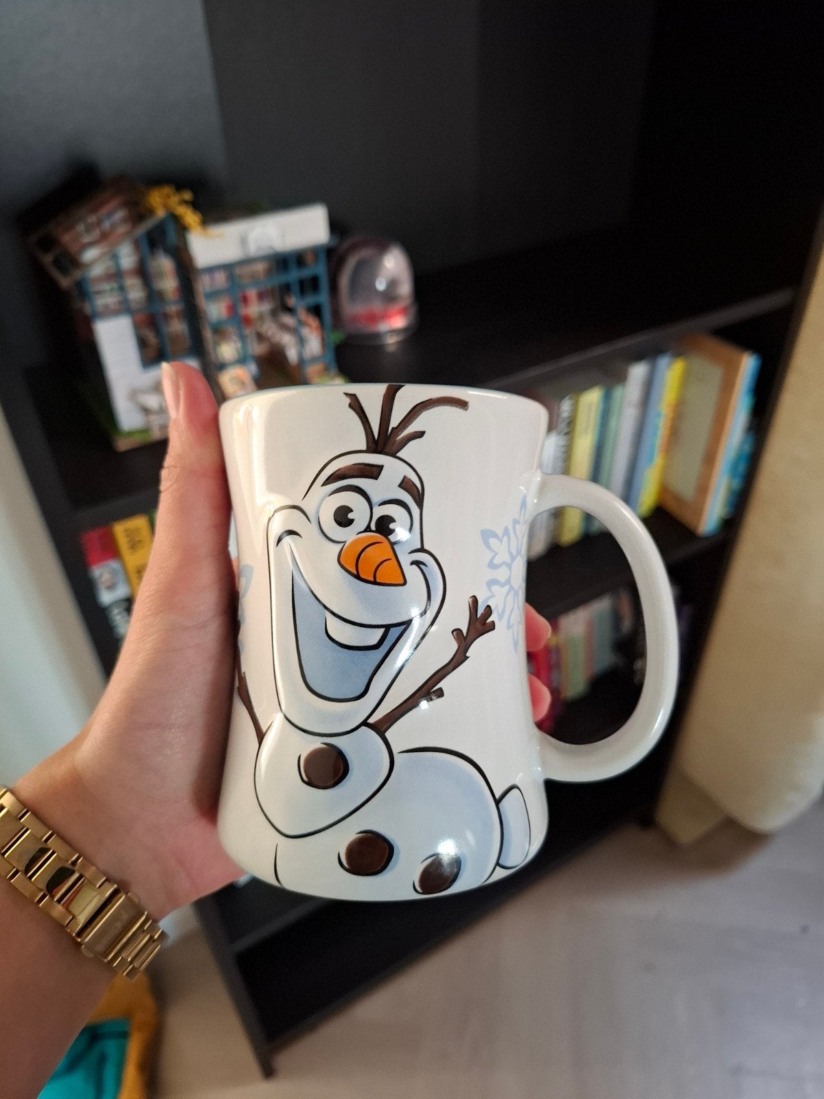 Mok Olaf Disneyland, Ophalen of Verzenden, Zo goed als nieuw, Overige stijlen, Kop(pen) en/of Schotel(s)