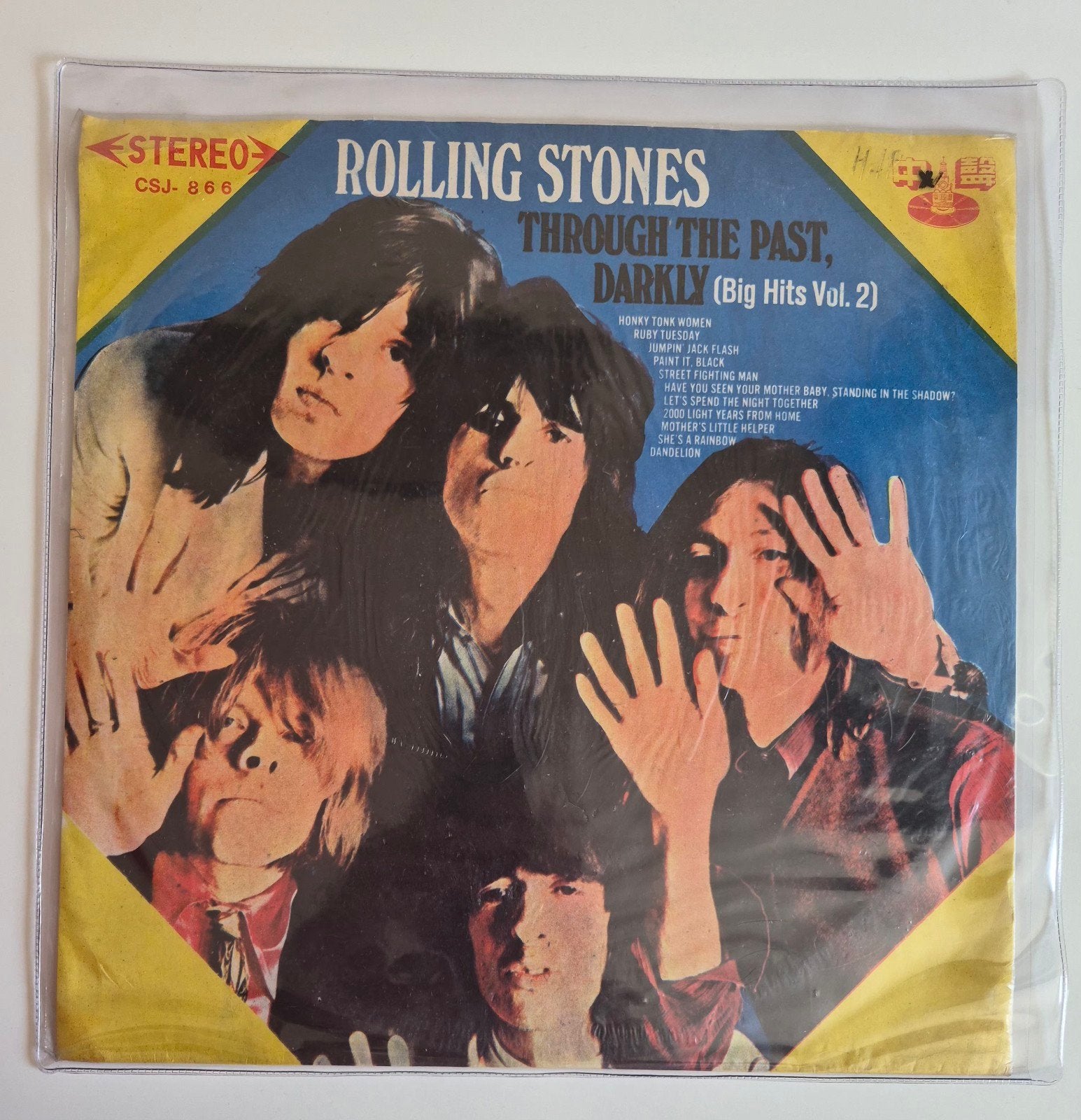 Rolling Stones through past darkly rare 197? Taiwan vinyl lp, Ophalen of Verzenden, Zo goed als nieuw, 12 inch