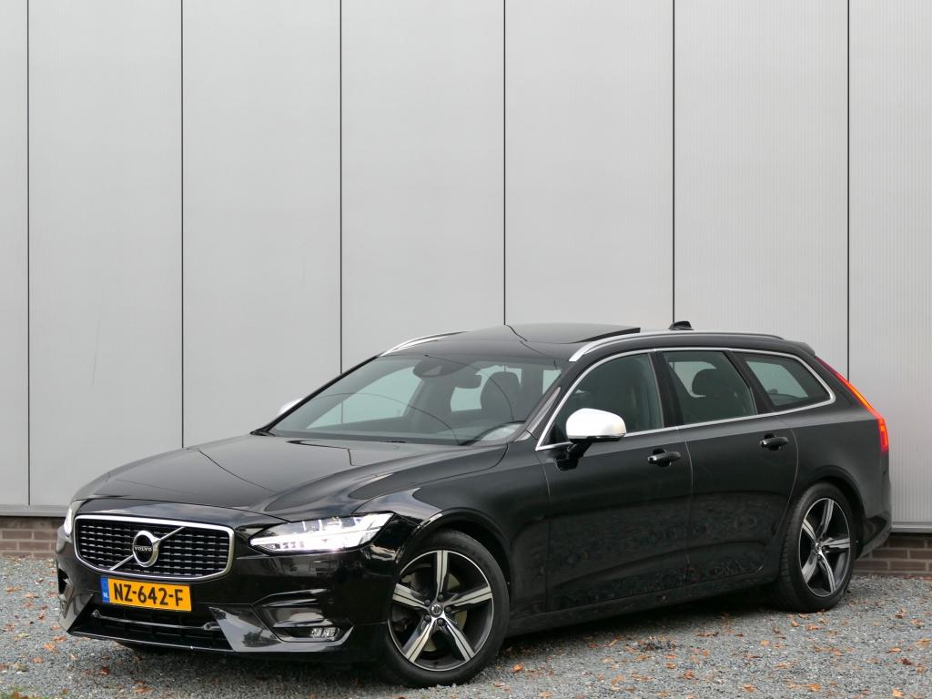 Volvo V90 T5 R-Design Panoramadak / Trekhaak / Pilot assist, Auto's, Automaat, 4 cilinders, 1969 cc, Zwart