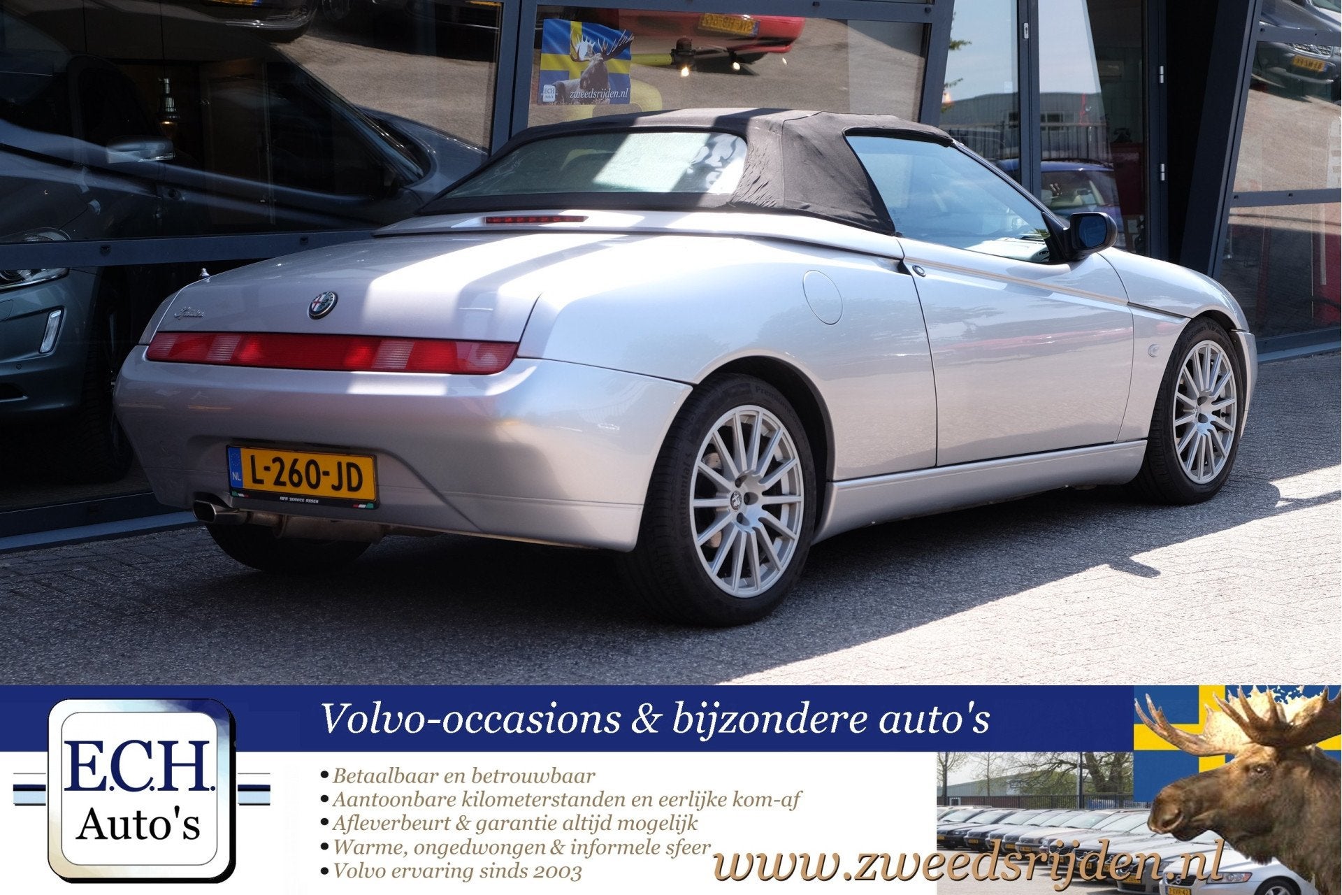 Alfa Romeo Spider 2.0-16V T.Spark,leer, 17 inch, (bj 2000), Voorwielaandrijving, 1970 cc, Bedrijf, 2 stoelen