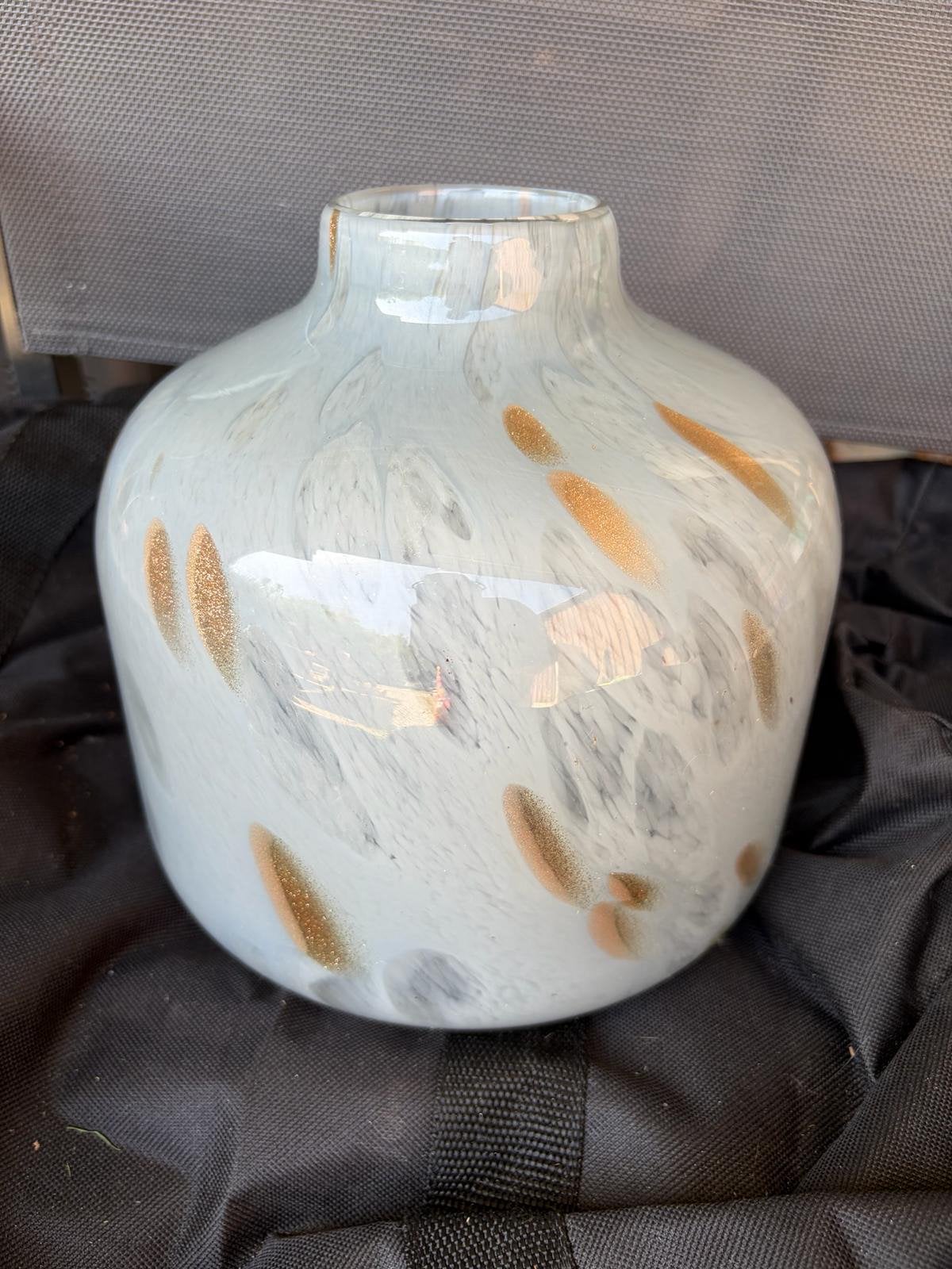Blauwe Vaas, Huis en Inrichting, Woonaccessoires | Vazen, Blauw, Ophalen of Verzenden, Minder dan 50 cm, Glas