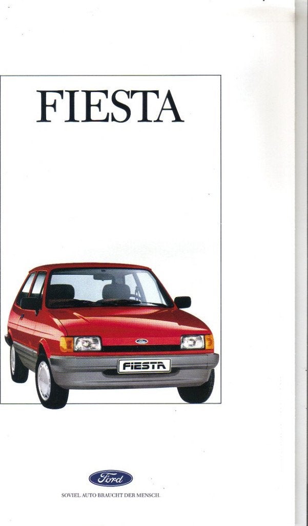 Ford Fiesta '84, brochure 6/1988 met de XR2, Verzenden, Zo goed als nieuw, Ford