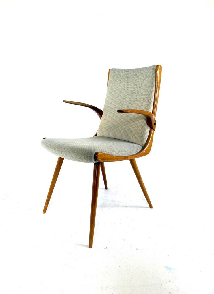 Vintage fauteuil, Munsterring ‘60, Huis en Inrichting, Stoelen, Ophalen of Verzenden, Zo goed als nieuw, Stof, Eén