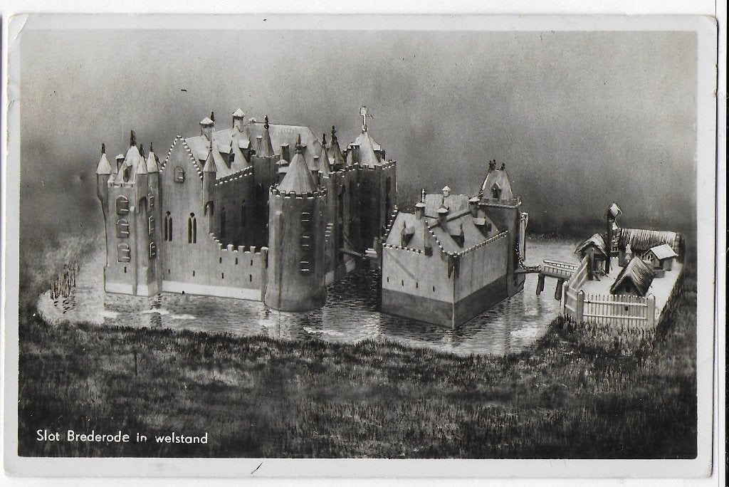 Santpoort Slot Brederode Oude Gelopen Ansichtkaart (B3439, Ophalen of Verzenden, 1960 tot 1980, Gelopen