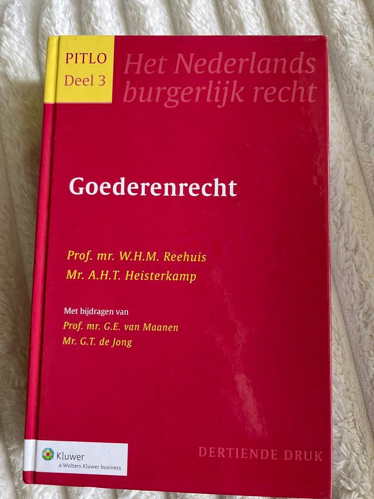 PITLO Deel 3 Goederenrecht - Het Nederlands Burgerlijk Recht, Verzenden, Gamma, Zo goed als nieuw, WO