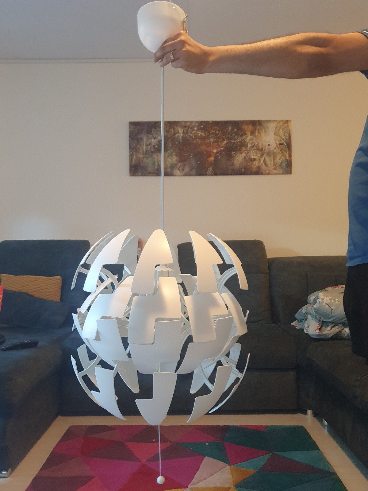 IKEA PS 2014 Hanglamp - Wit, 35 cm, Huis en Inrichting, Lampen | Hanglampen, Ophalen, Kunststof, Modern, Speels, Decoratief, E27 (groot)