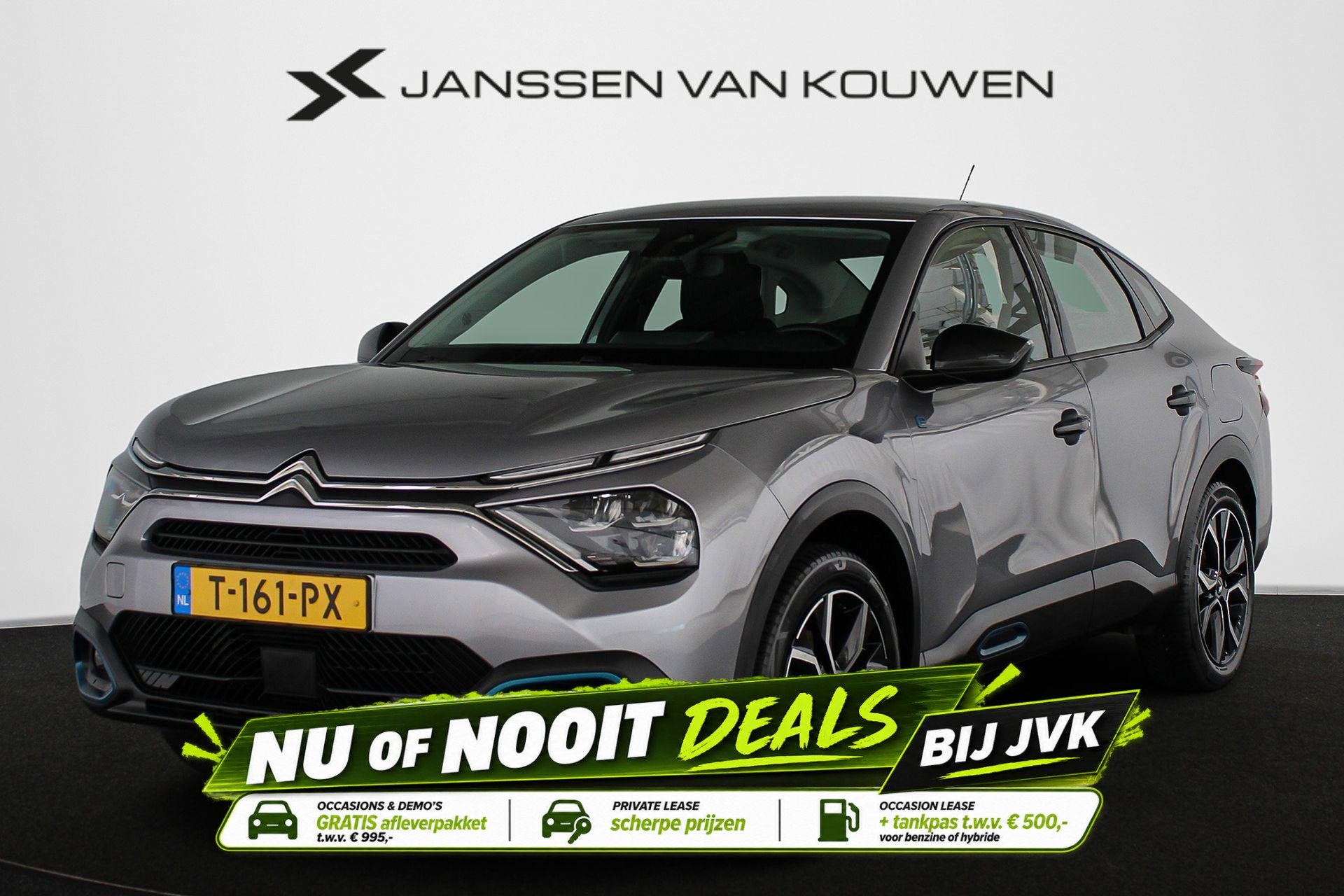 Citroen Ë-C4 X Feel 50 kWh Climate Control Apple CarPlay 18, Auto's, Gebruikt, Zwart, E-C4 X, Parkeersensor