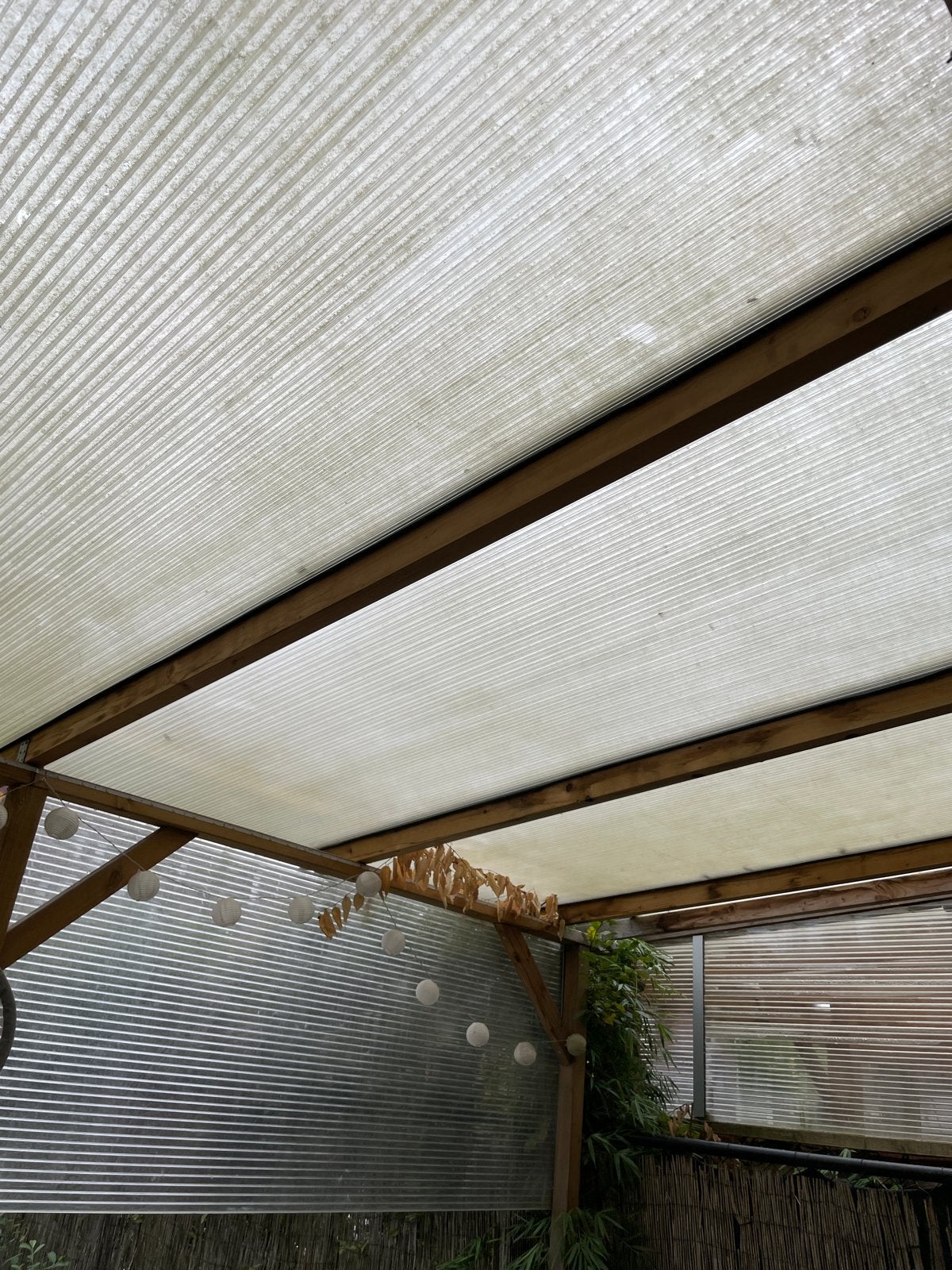 Houten veranda met polycarbonaat platen zelf demonteren, Tuin en Terras, Ophalen of Verzenden, Gebruikt, Veranda