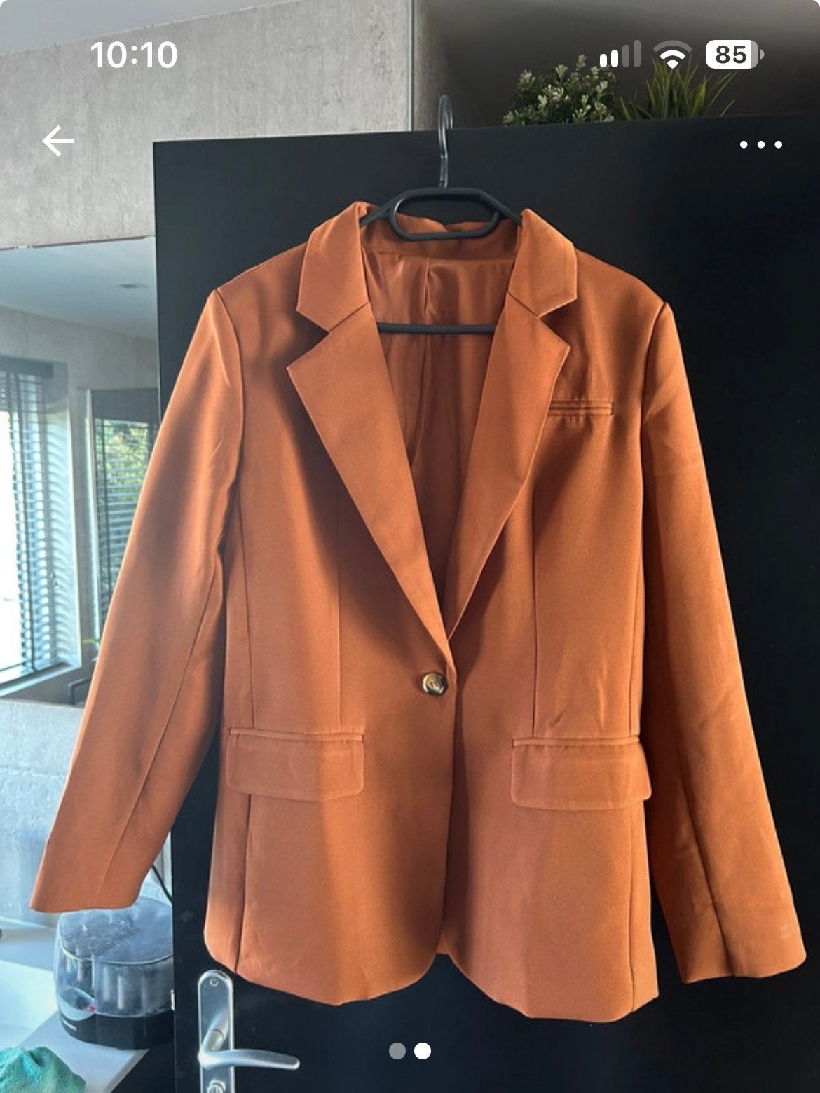 Oranje/Bruine Blazer Maat L - Nooit Gedragen, Maat 42/44 (L), Nieuw, Oranje, Ophalen of Verzenden
