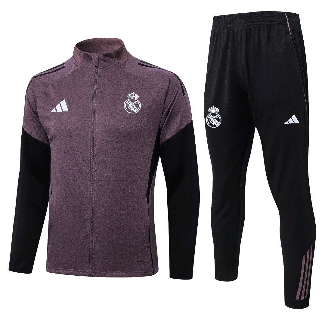 Real Madrid Trainingspak Grijs/Paars - Alle Maten, Maat 38/40 (M), Adidas, Nieuw, Ophalen of Verzenden