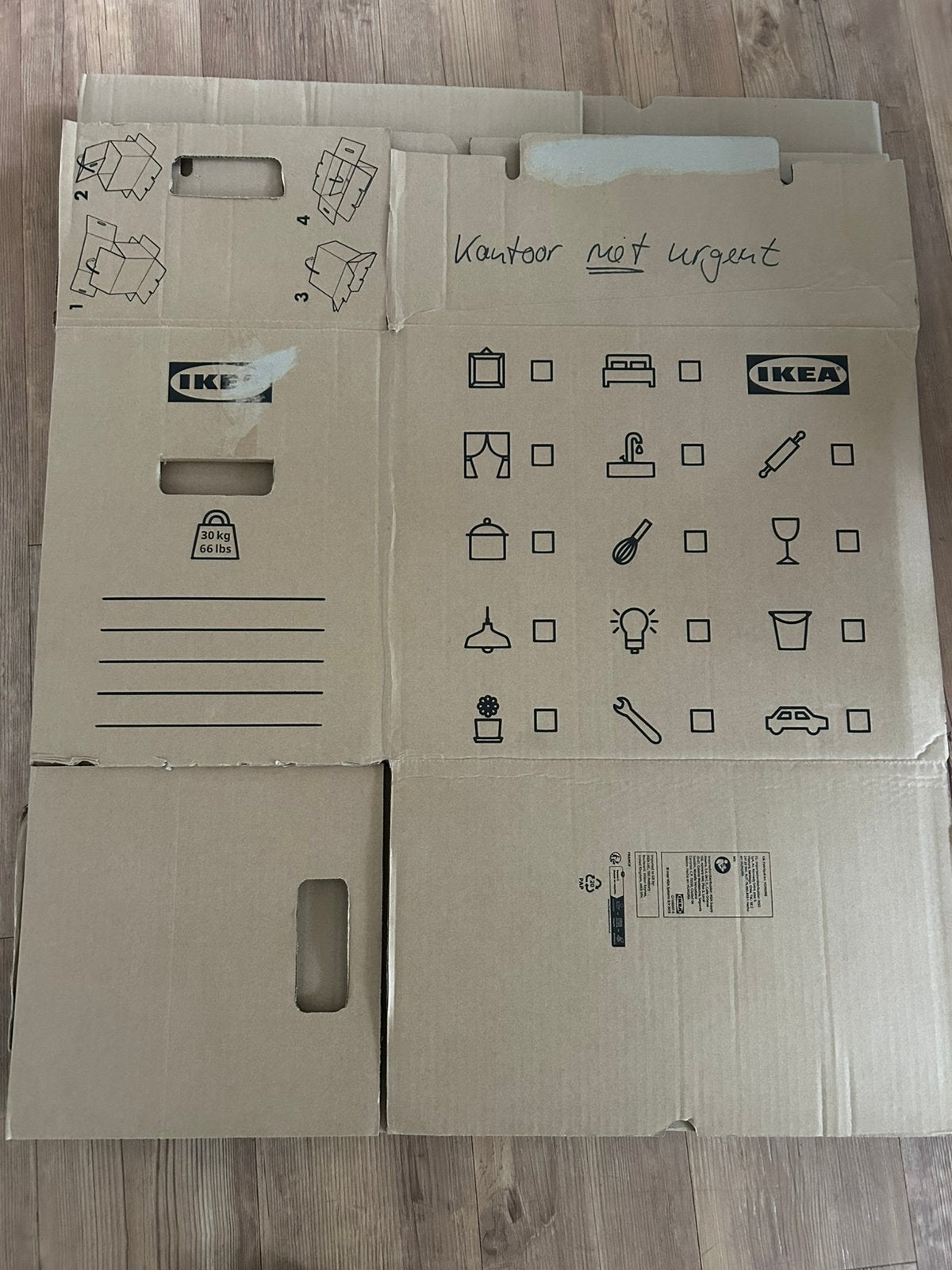 Verhuisdozen Ikea & Action, Ophalen, Doos, 50 tot 75 cm, Minder dan 40 cm