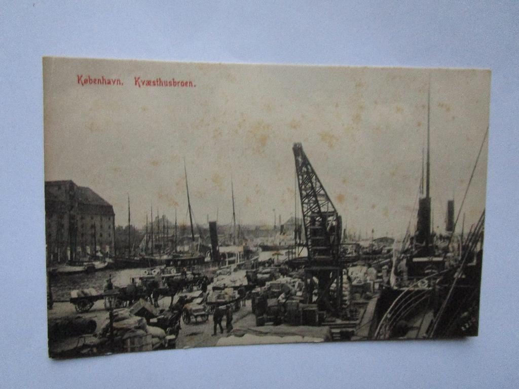 Ansichtkaart Kopenhagen - Kvasthusbroen, Verzenden, Voor 1920, Ongelopen, Overig Europa