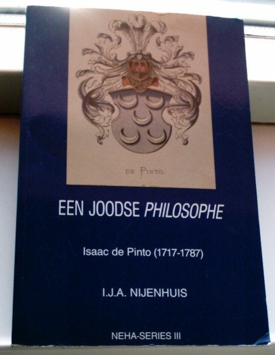 Een joodse philosophe. Isaac de Pinto(ISBN 9071617580)., Ophalen of Verzenden, Zo goed als nieuw