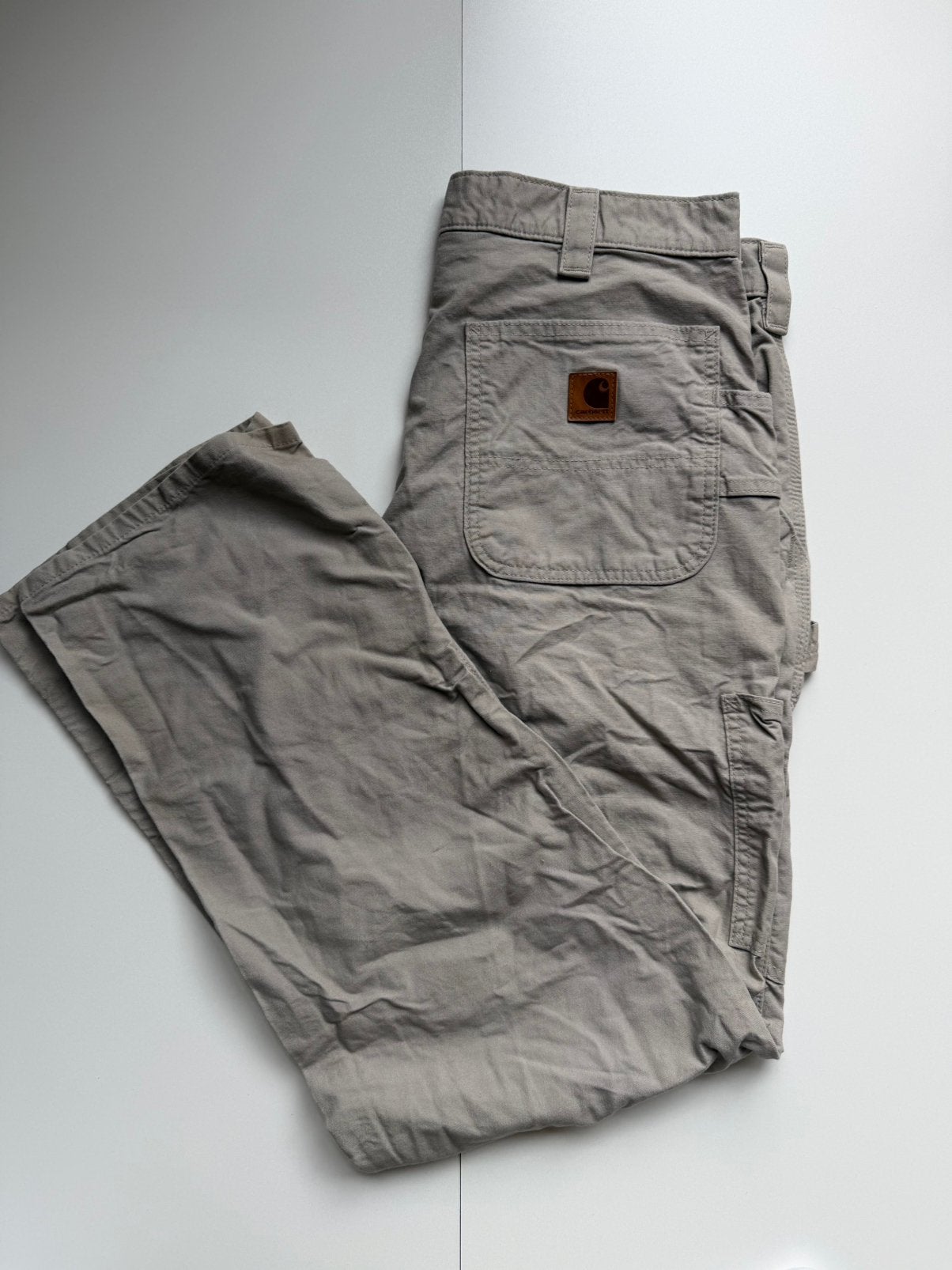 Carhartt cargo broek kaki/grijs – W36 L32, Ophalen of Verzenden, Zo goed als nieuw, Grijs, Carhartt