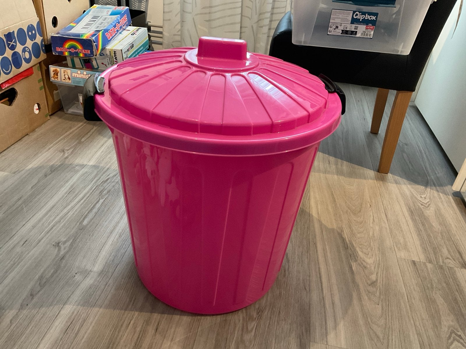Roze speelgoedton met deksel, Huis en Inrichting, Ophalen, Gebruikt, Roze, Kunststof