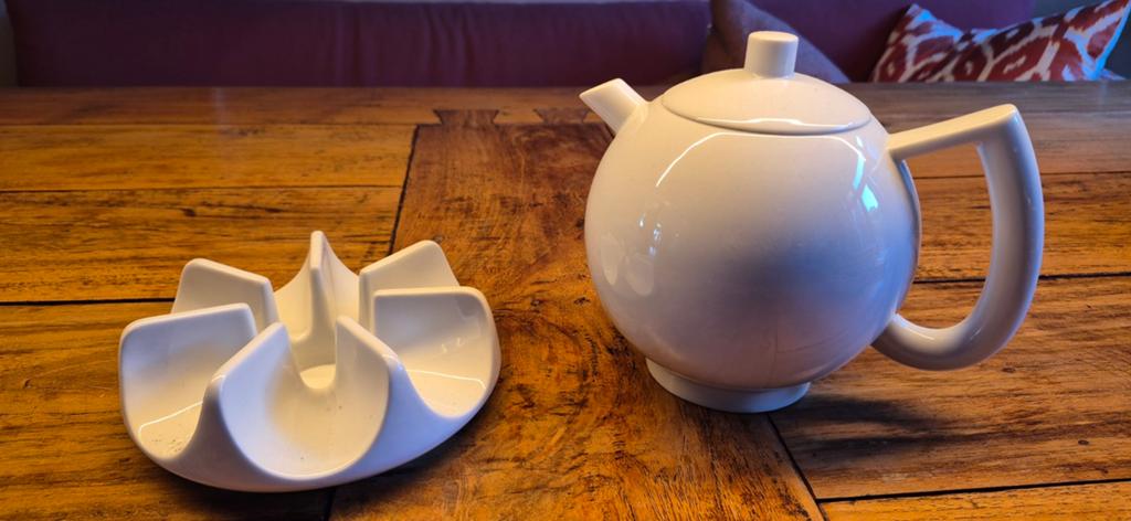 Arzberg White River theepot met warmer wit, Ophalen of Verzenden