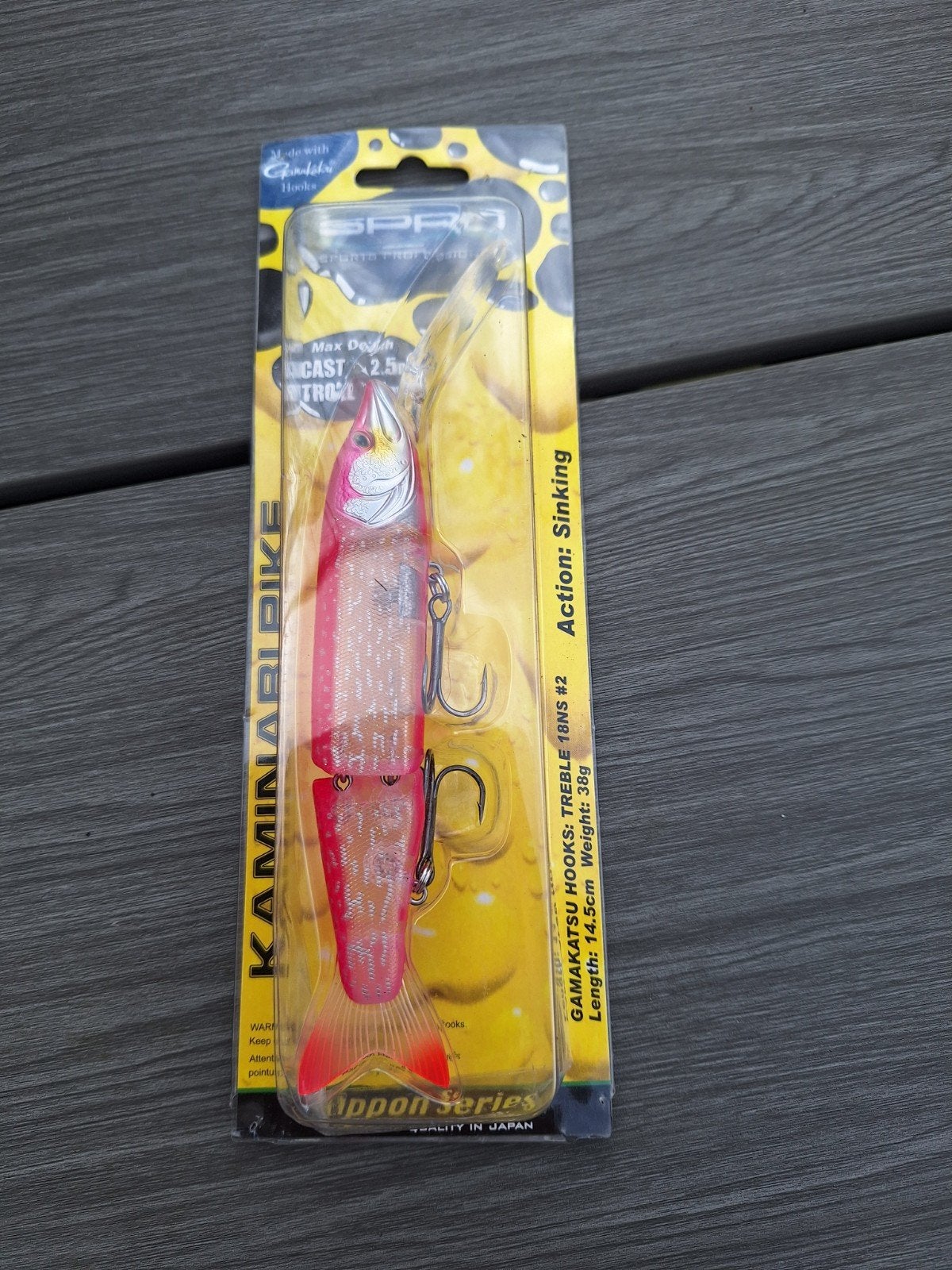 Spro Kaminari Pike Kunstaas - Zinkend - 14.5cm 38g, Watersport en Boten, Ophalen of Verzenden, Nieuw, Kunstaas
