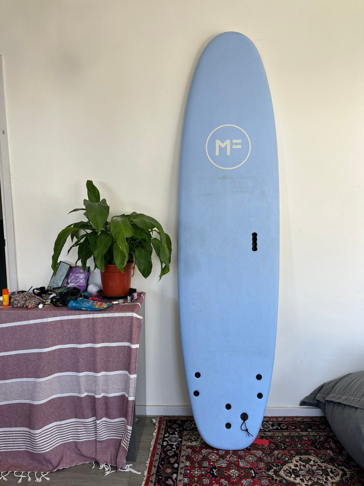 Surfboard Softtop 7‘6 Mickfanning, Watersport en Boten, Golfsurfen, Ophalen, Gebruikt, Funboard, Met koord