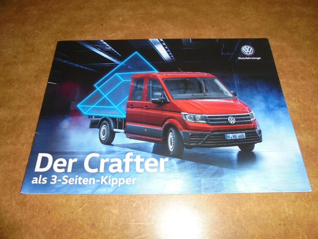 brochure Volkswagen Crafter Kipper  2018, Ophalen of Verzenden, Nieuw, Volkswagen