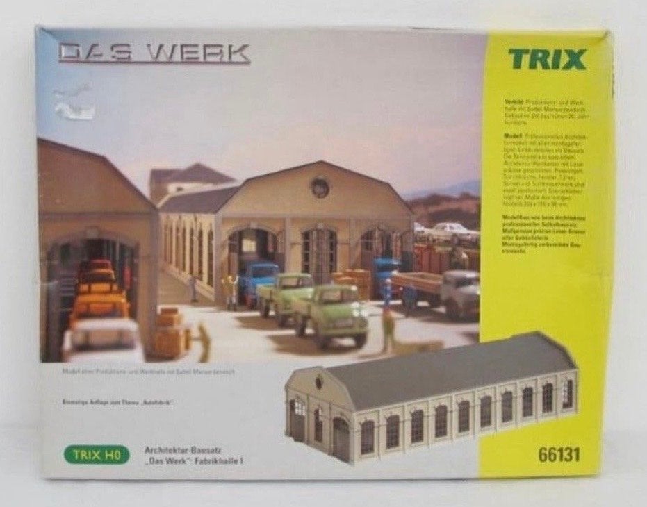Trix HO 66131 - Fabriekshal "Das Werk" - Nieuwstaat, Ophalen of Verzenden, Nieuw, Brug, Tunnel of Gebouw, Trix
