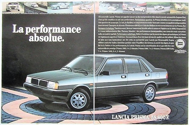 12 vintage advertenties reclames Lancia autos 70-87 auto, Ophalen of Verzenden, Gebruikt, Auto's