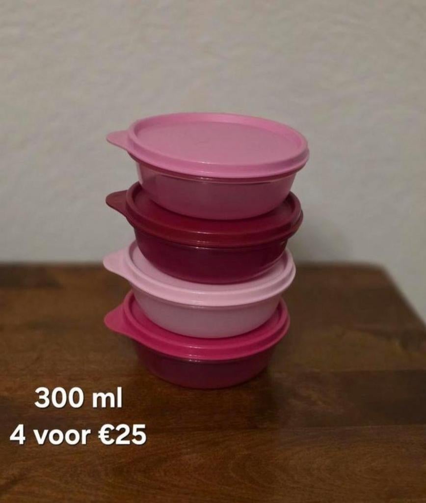 Tupperware Ruimte Schaaltjes 300 ml - Set van 4, Ophalen of Verzenden, Nieuw, Rood, Bak of Kom
