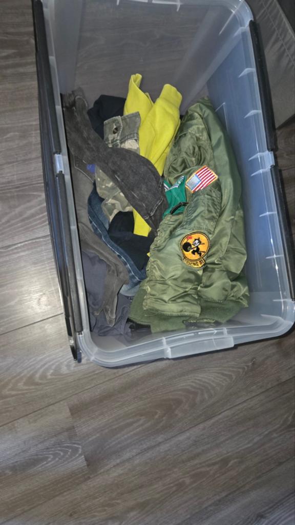 Grote kist jongens kleding maat 98 t/m 128, Ophalen of Verzenden, Gebruikt, Overige maten