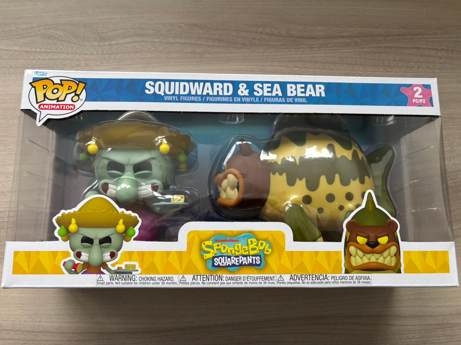 Funko Pop! SpongeBob Squidward & Sea Bear 2-Pack, Funko Europe, Ophalen of Verzenden, Zo goed als nieuw, 4th floor, 1 Queen Caroline St, London W6 9YN, Verenigd Koninkrijk
