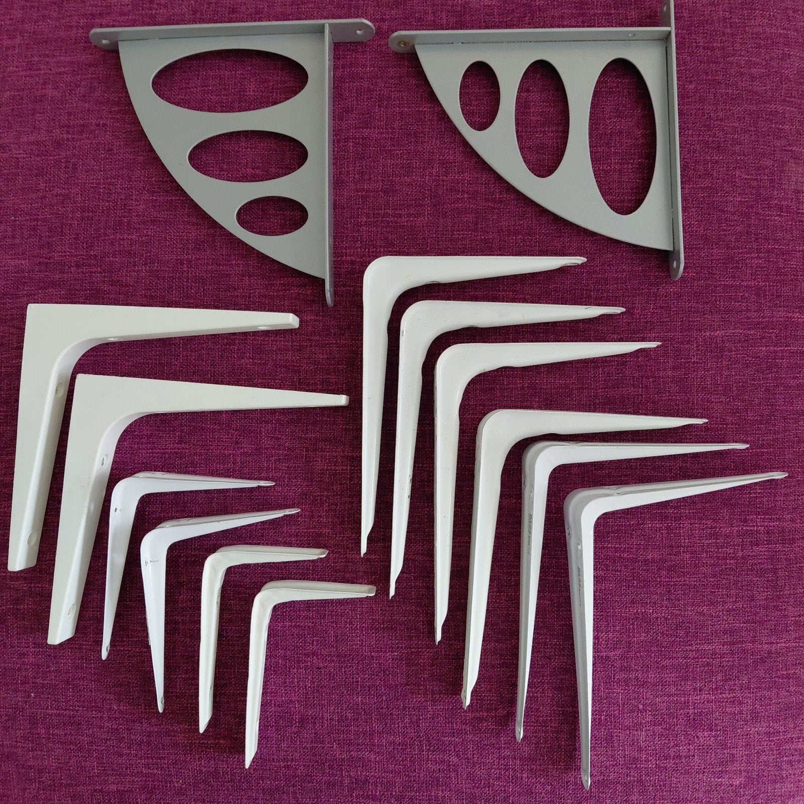 Diverse plankdragers, wit en grijs, 10-20 cm, Ophalen of Verzenden, Gebruikt