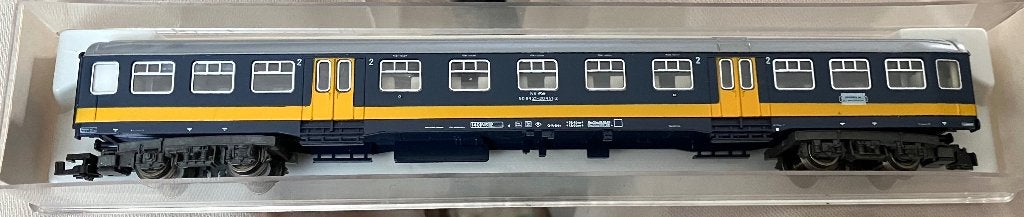 Fleischmann 8155 NS plan W 2e klas geel/blauw, Gelijkstroom, Fleischmann, Analoog, Wagon
