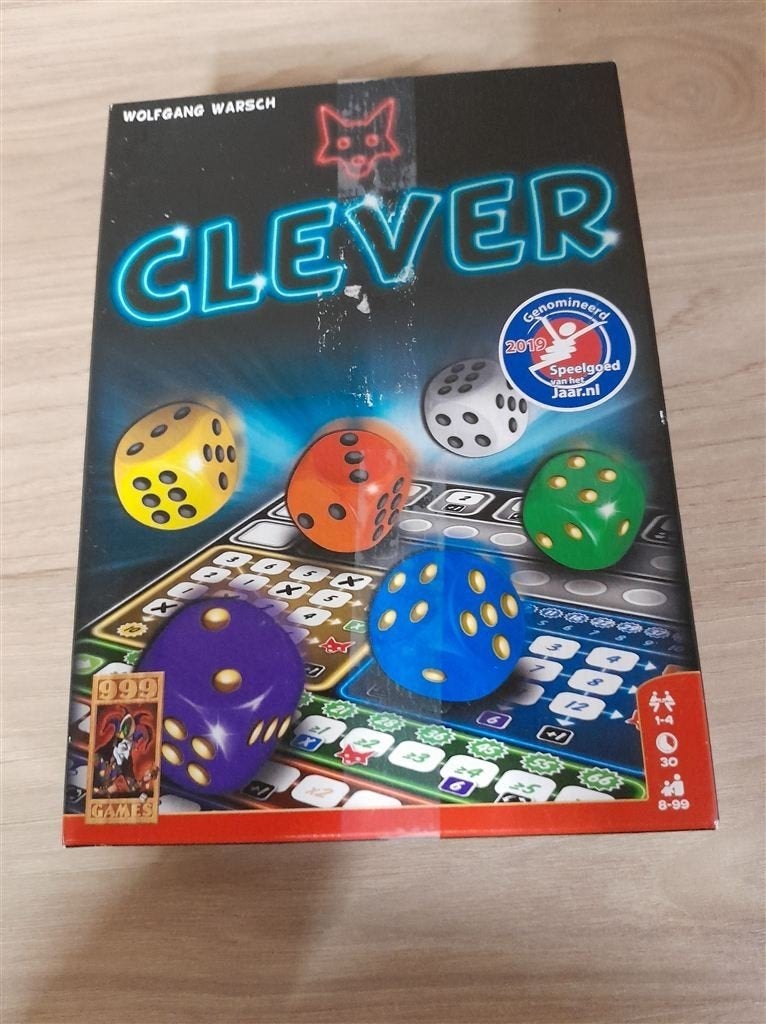 Clever Dobbelspel - 999 games - s3925, Verzenden, Zo goed als nieuw