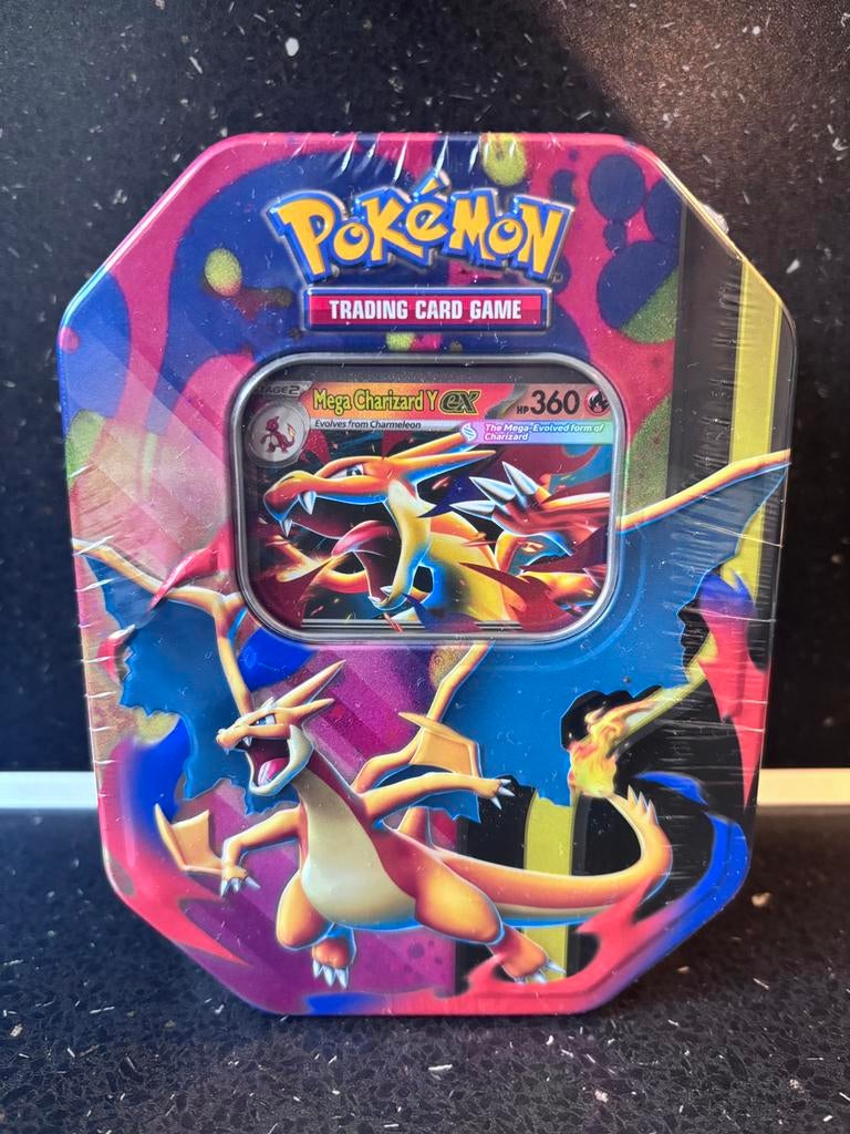 Pokémon TCG Mega Charizard Y Tin – Sealed, Ophalen of Verzenden, Nieuw