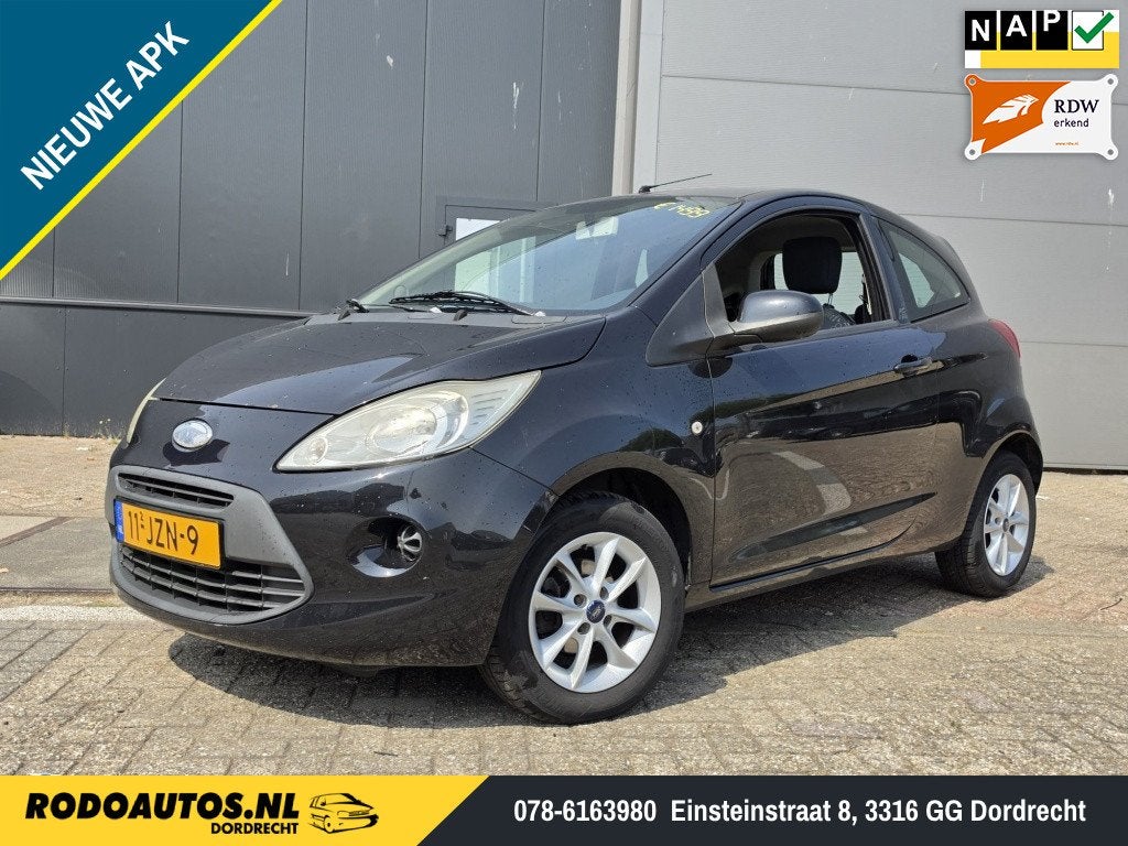Ford Ka 1.2 Trend Elektr. Pakket Nw APK ✅ (bj 2009), Auto's, Gebruikt, 1242 cc, 4 cilinders, Zwart