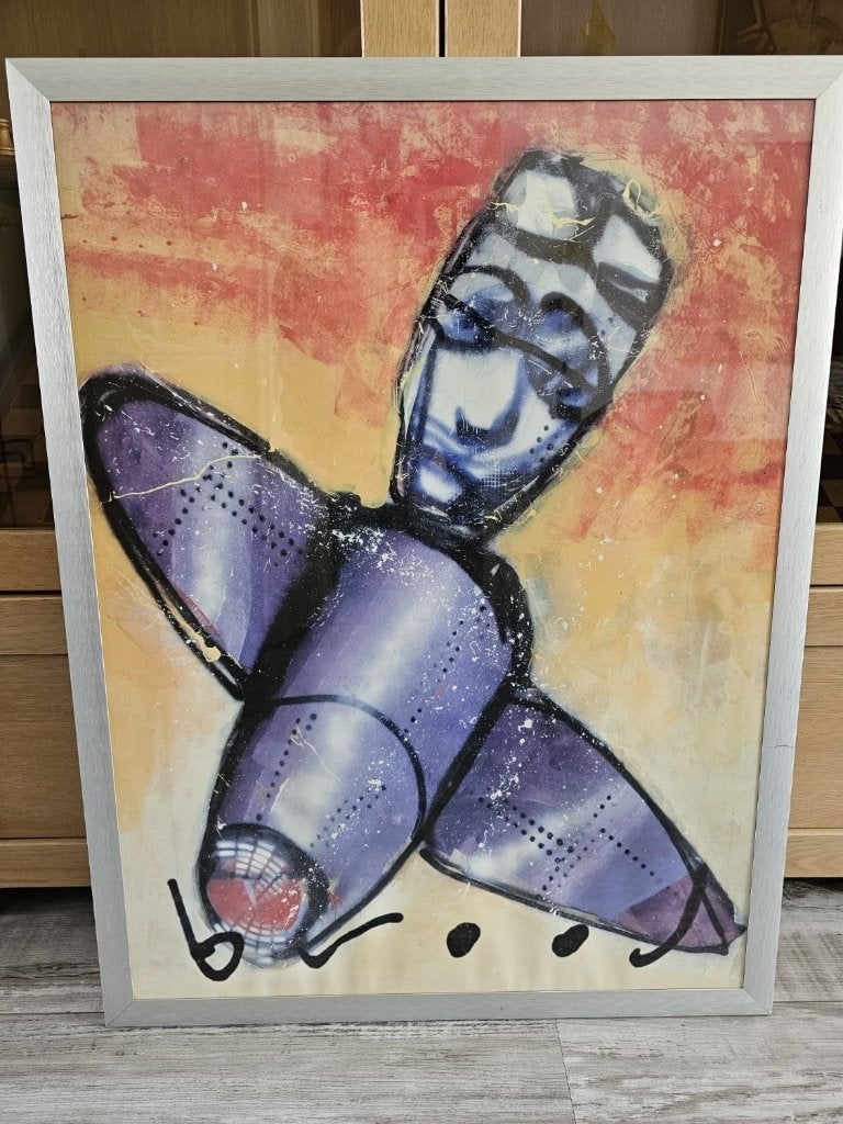 # Herman Brood vliegtuig art print - poster. Groot formaat, Ophalen, Gebruikt, A1 t/m A3, Overige onderwerpen