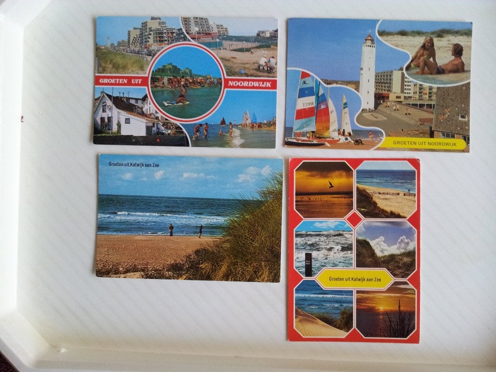 Ansichtkaarten Katwijk aan Zee en Noordwijk, per stuk bieden, Ophalen of Verzenden, 1980 tot heden, Gelopen, Zuid-Holland