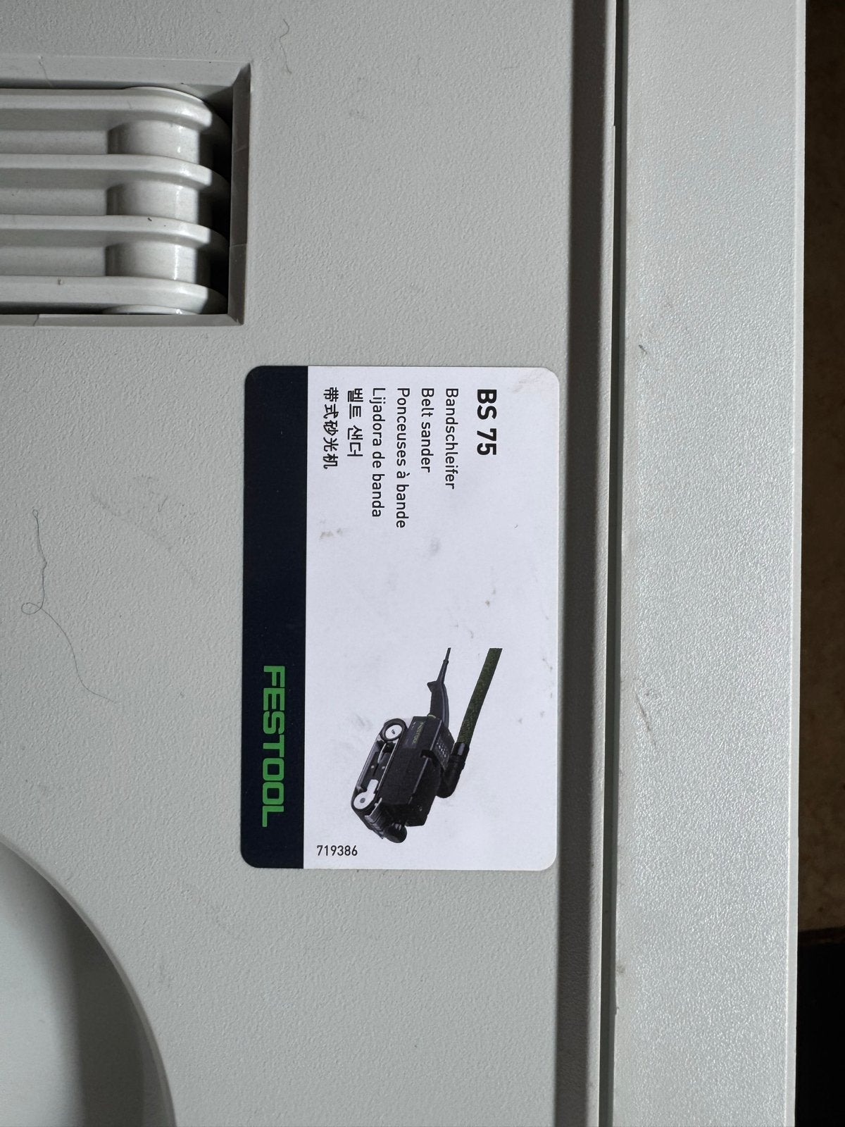 Festool Bandschuurmachine BS 75 E-Set in Systainer, Ophalen, Zo goed als nieuw, Overige typen, Festool