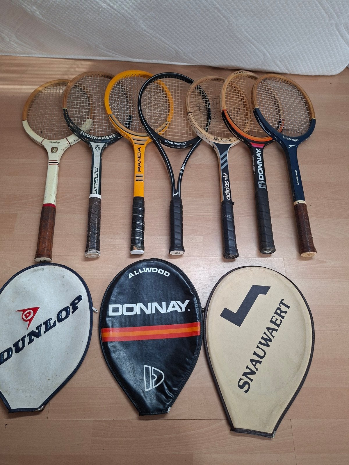 7 houten tennisrackets, Ophalen of Verzenden, Racket, Overige merken