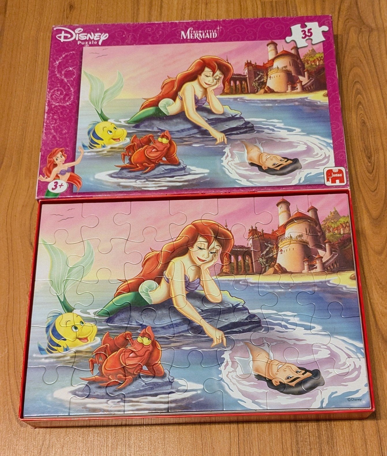 Disney zeemeermin puzzel, Ophalen of Verzenden, 10 tot 50 stukjes, Gebruikt, 2 tot 4 jaar