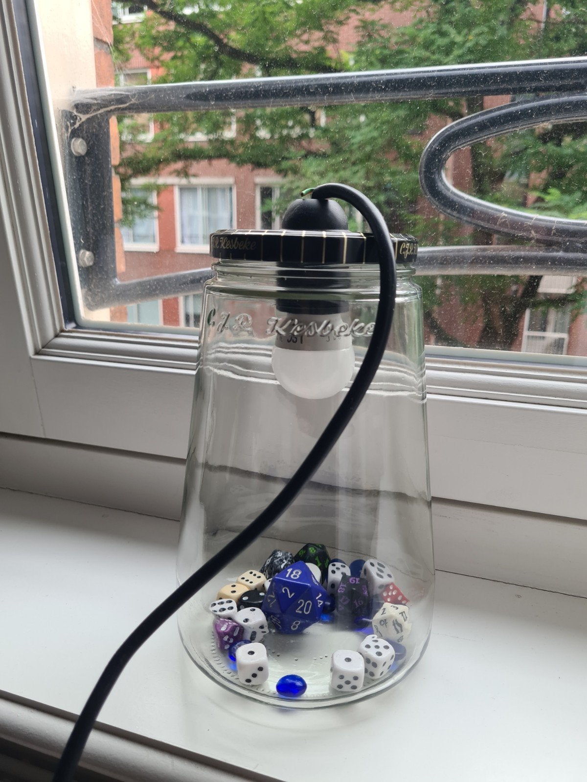 Unieke handgemaakte lamp van Kesbeke pot, Ophalen, Nieuw