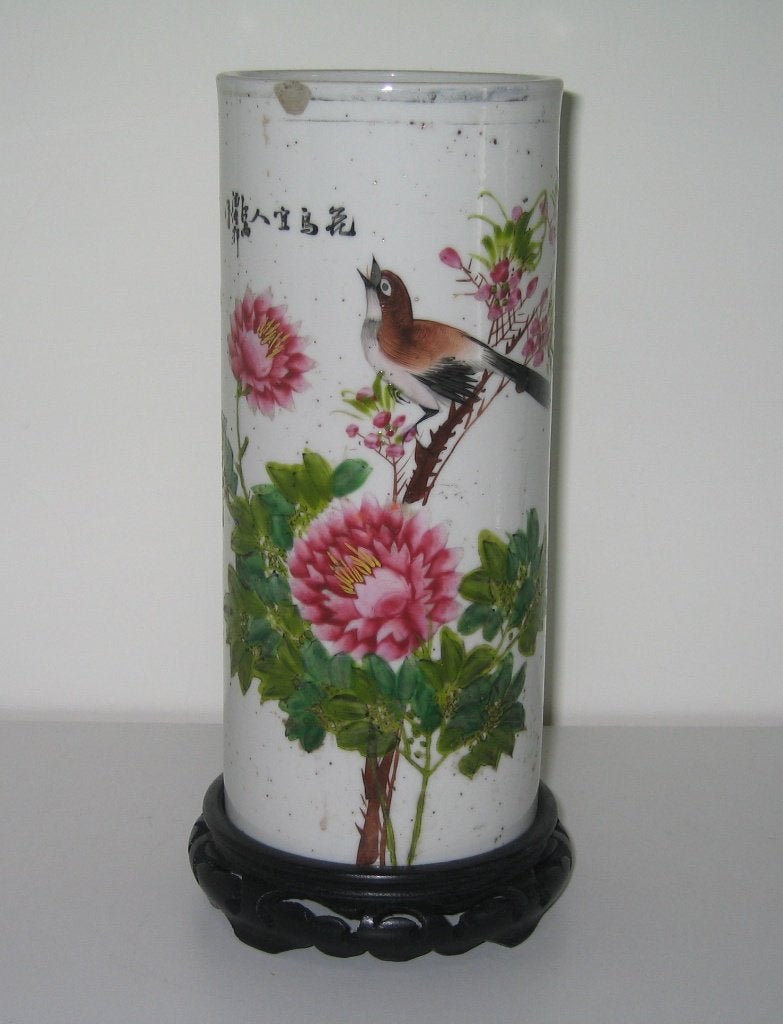 Antiek porseleinen Chinese kokervaas  -  2055, China, Ophalen