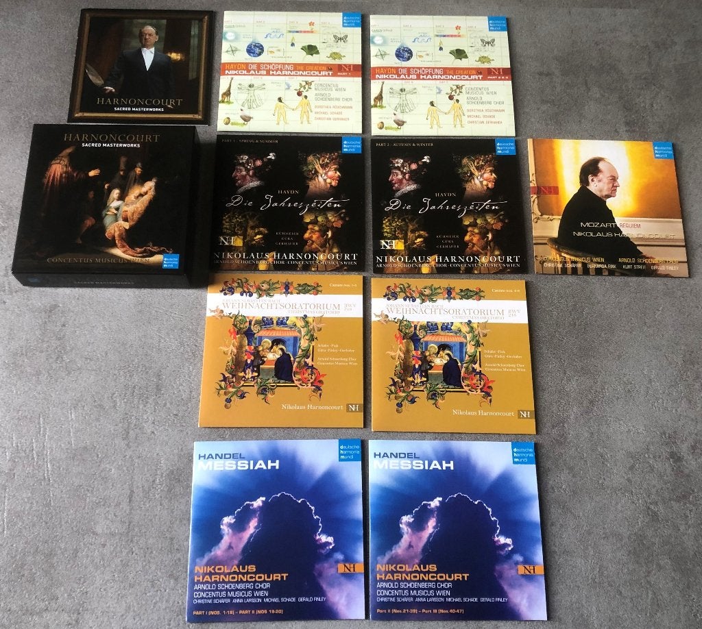 HARNONCOURT - SACRED MASTERWORKS - 9 CD BOX SET, Ophalen of Verzenden, Classicisme, Zo goed als nieuw, Boxset