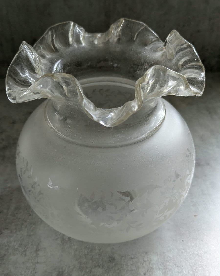 Olielamp met glazen kap, Ophalen of Verzenden