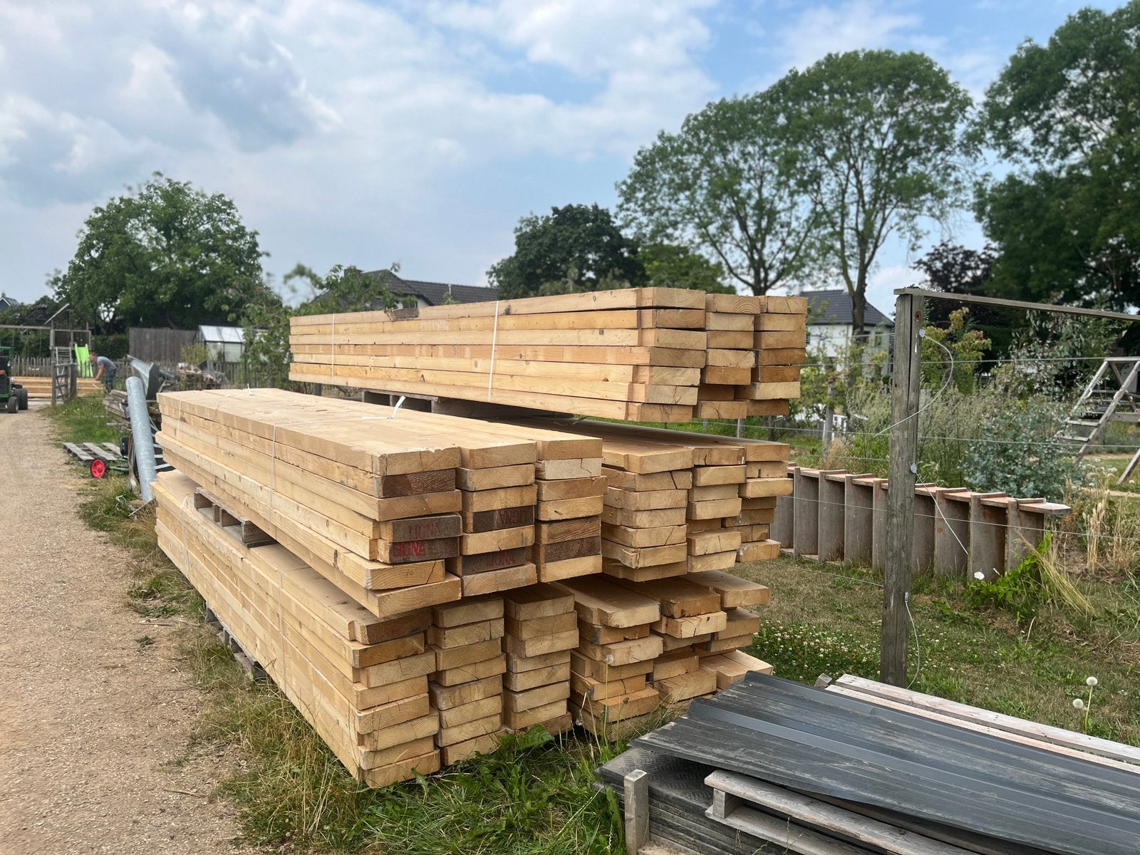 Gording 75x275mm vuren grote partij, Ophalen of Verzenden, Zo goed als nieuw, 250 cm of meer, Balken