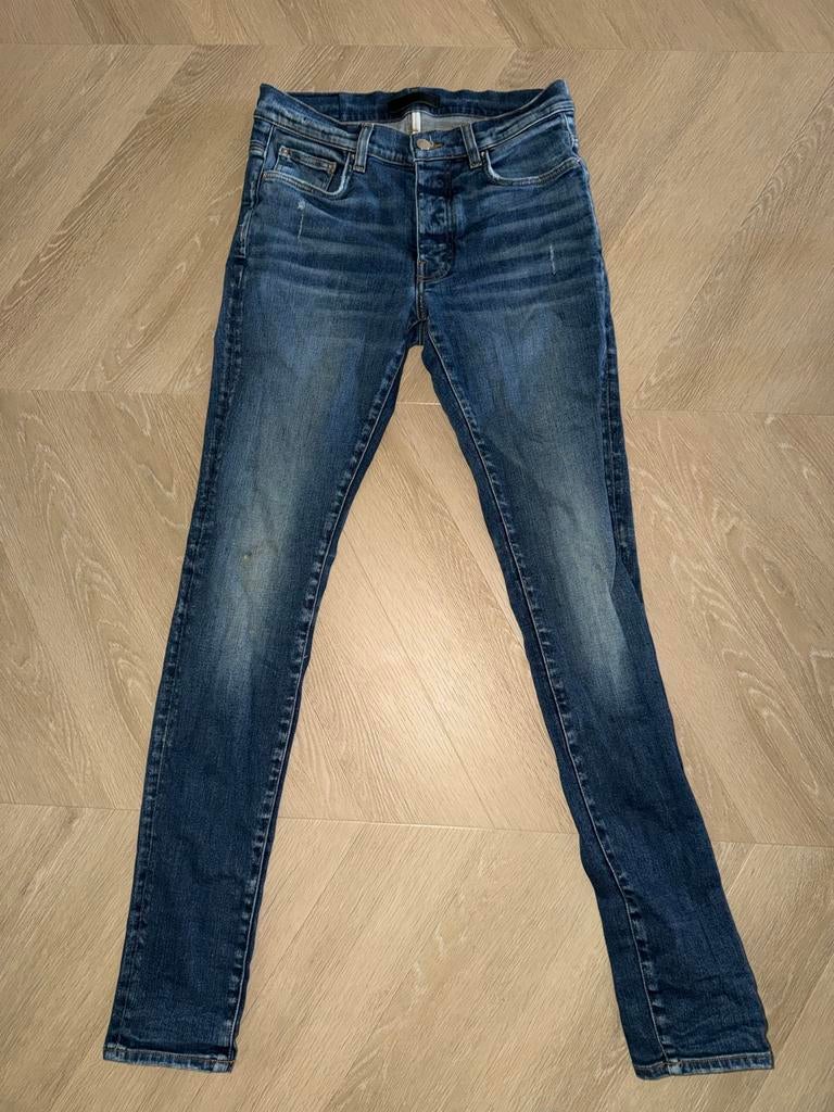 Amiri Stack Jeans Donkerblauw Maat 31, Ophalen of Verzenden, Gedragen, Blauw, W32 (confectie 46) of kleiner