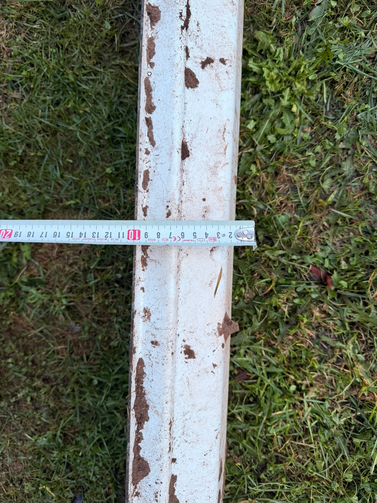 Stalen Dakgoot 5,5 meter lang, Doe-het-zelf en Verbouw, Buizen en Afvoer, Ophalen, Overige materialen, Gebruikt, 4 tot 6 meter